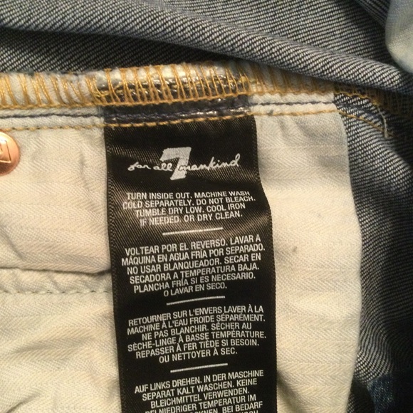 7 For All Mankind Gwenevere Ankle Distressed Skinny Jeans Size 27 - Picture 9 of 14